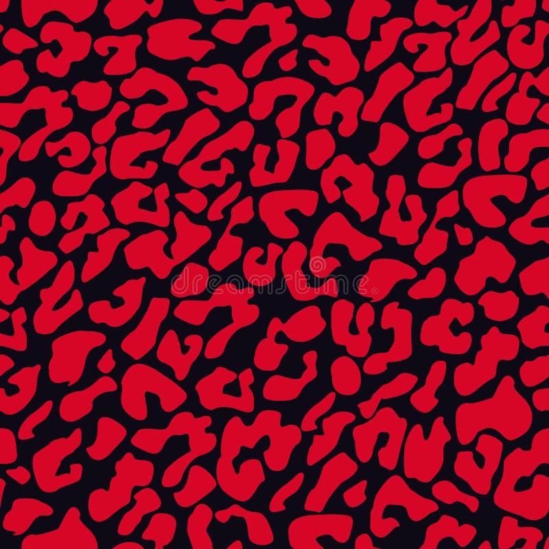 Vector Animal Tileable Inconsútil Del Del Estampado Leopardo Rojo Y del Vector - Ilustración de wallpaper, arte: 61265022