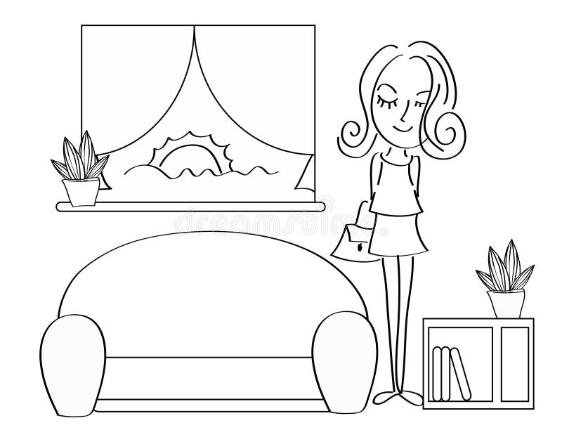 Vector apartment royalty free illustration