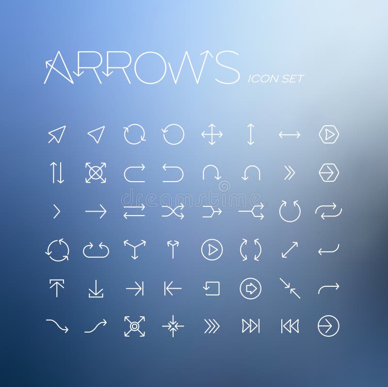 Vector arrows icon set royalty free illustration