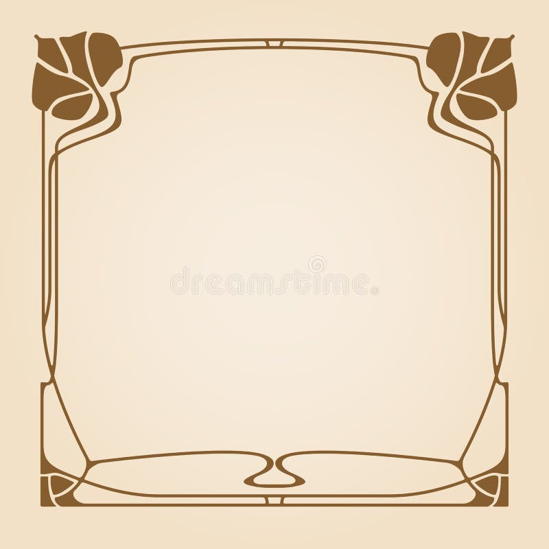 Vector art deco frame.