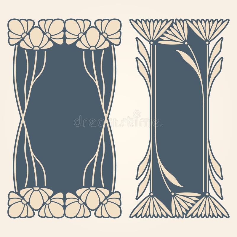 Vector art deco invitation cards.