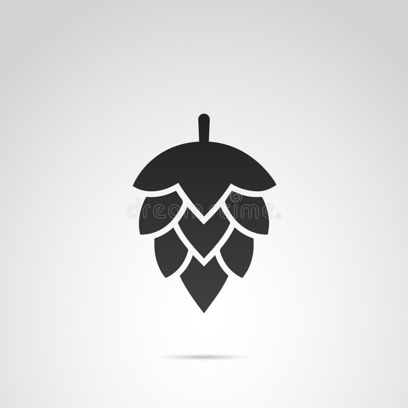 Hop vector icon on neutral background.