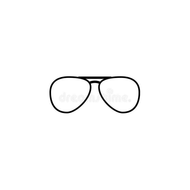 Vector Aviator Sunglasses Icon Stock Vector Illustration of black, frame 79742467