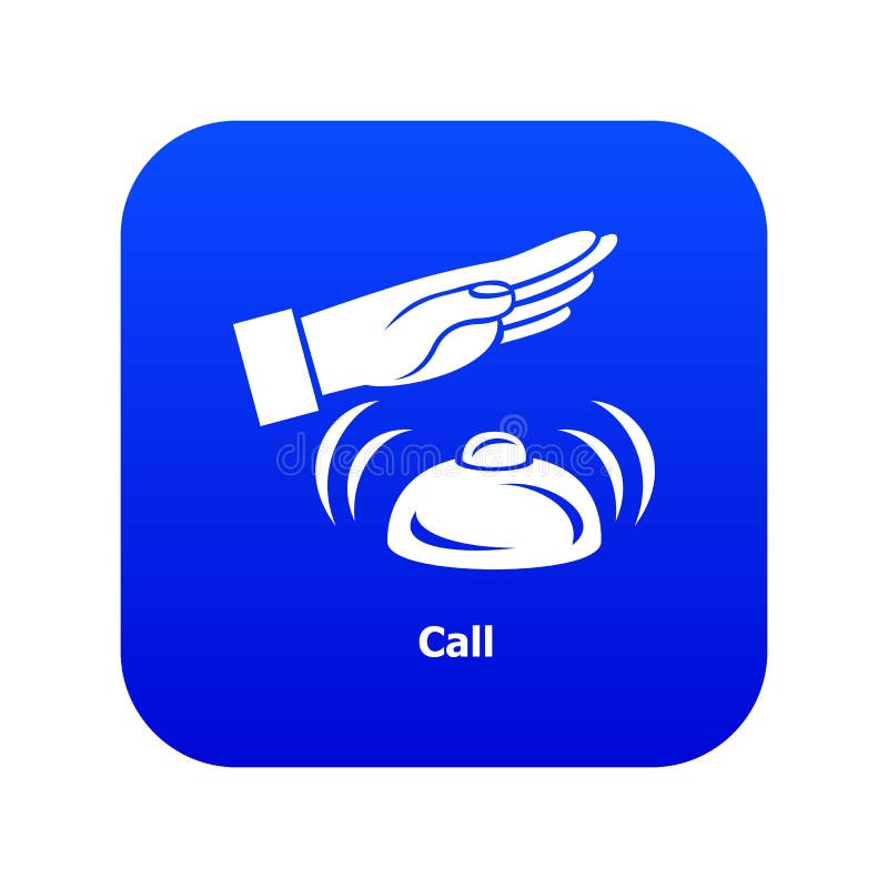 Vector azul del icono de la campana del hotel libre illustration Vector azul del icono de la campana del hotel libre illustration
