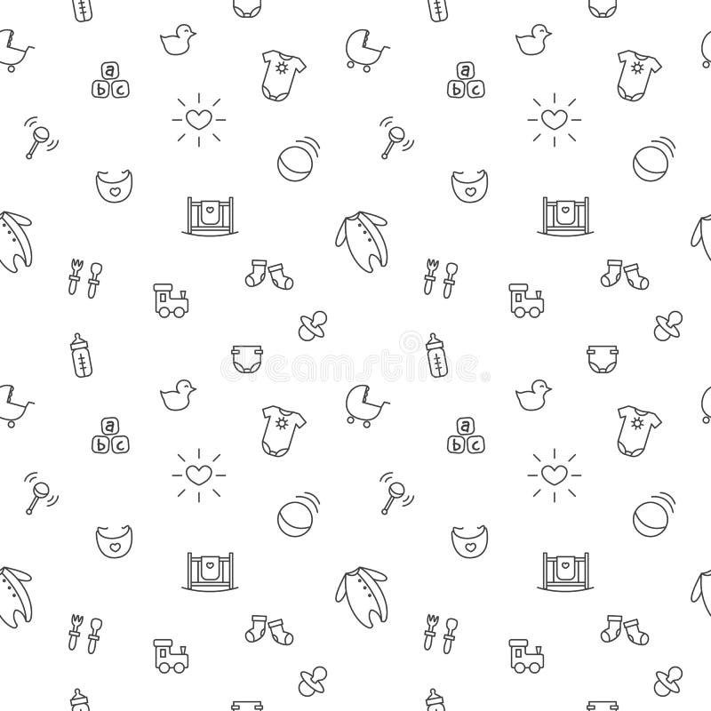 Vector Baby Or Pregnancy Seamless Pattern Newborn Stock Vector Illustration Of Childhood Maternity Vector Baby Or Pregnancy Seamless Pattern Newborn Stock Vector Illustration Of Childhood Maternity