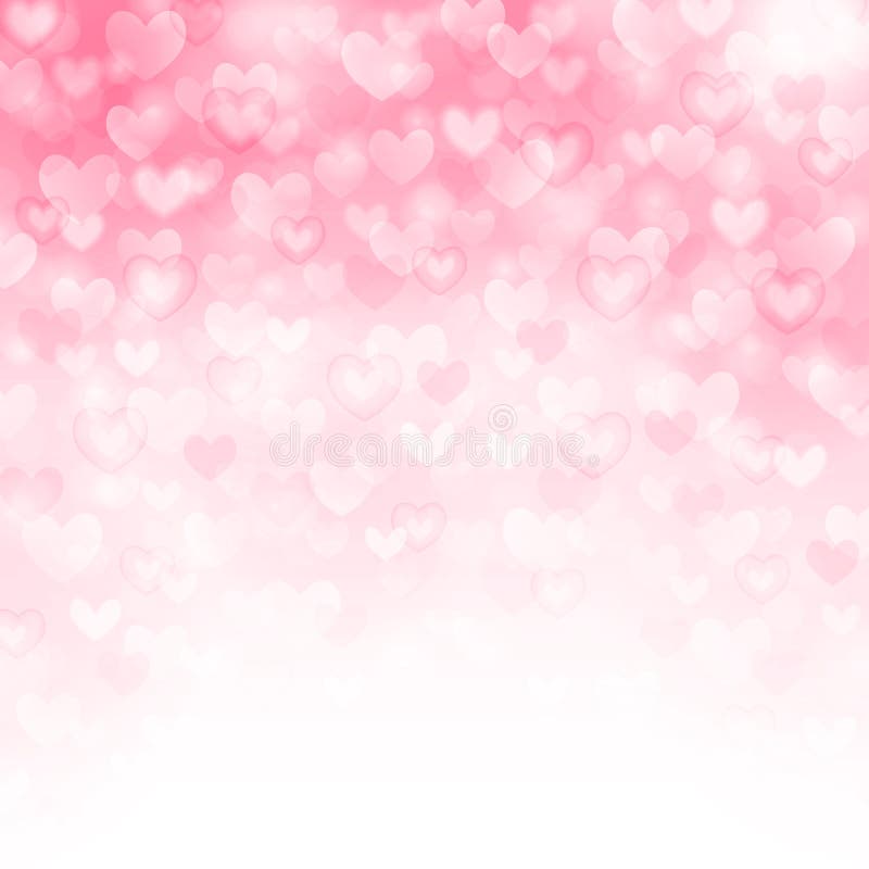 Vector background with beautiful pink hearts vector illustration