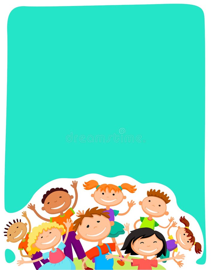 Vector Background Blank with Kids Summer Camp Stock Vector - Illustration  of banner, design: 97661305