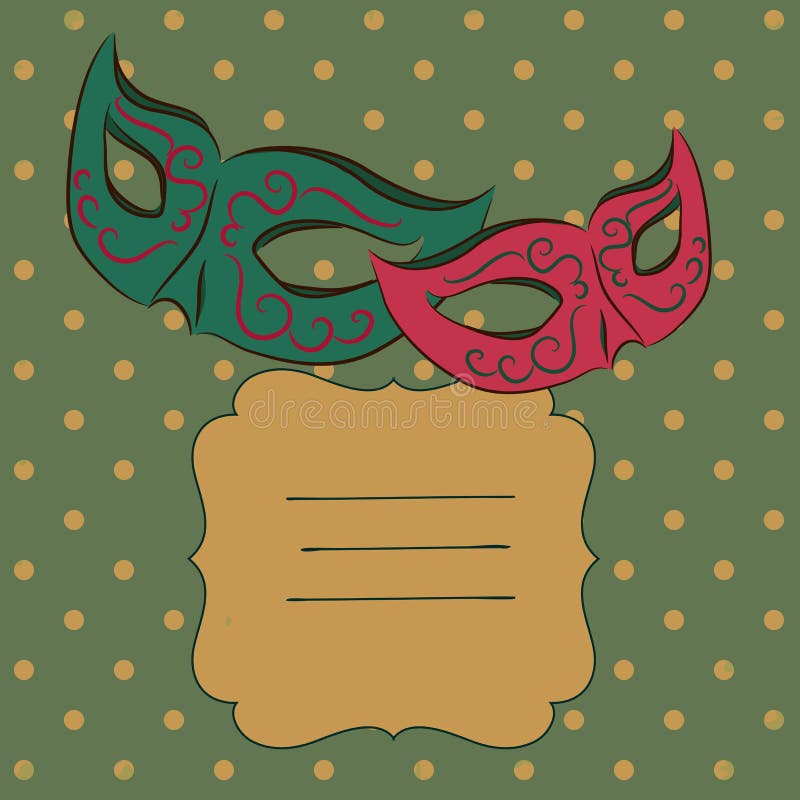 Vector background with carnival mask