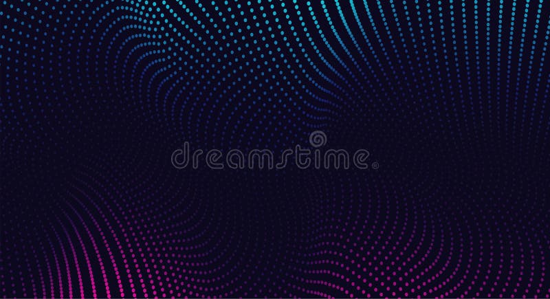 Vector Background with Color Abstract Wave Dots Stock Vector