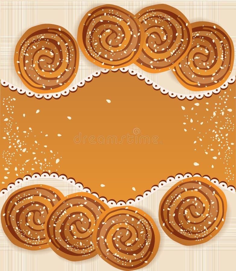 Vector background with cookies sprinkled