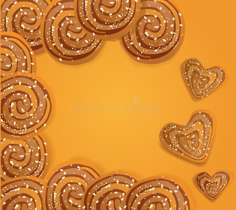 Vector background with cookies sprinkled