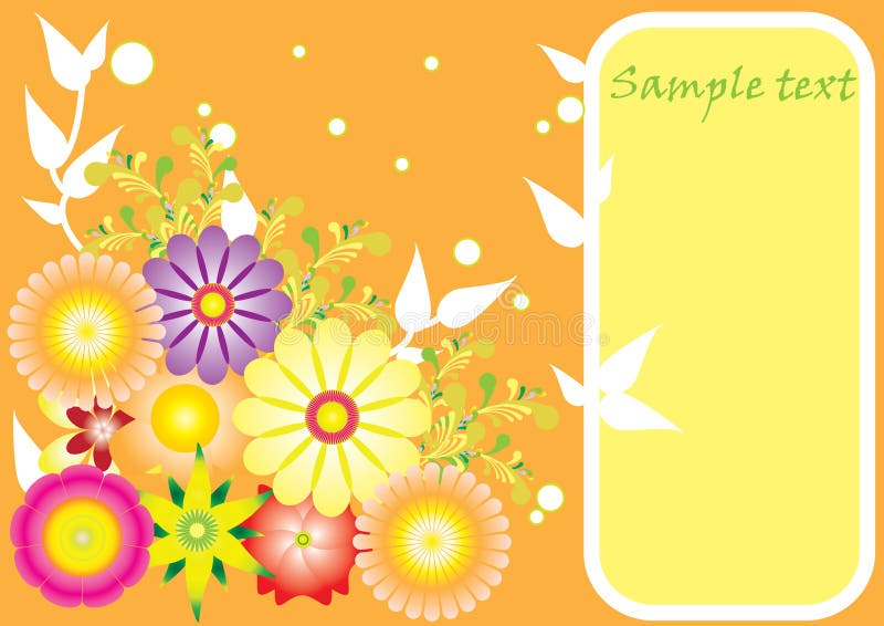 Vector background with flower motives