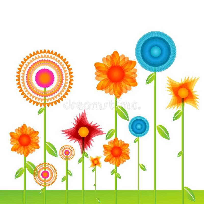 Vector background with flowers