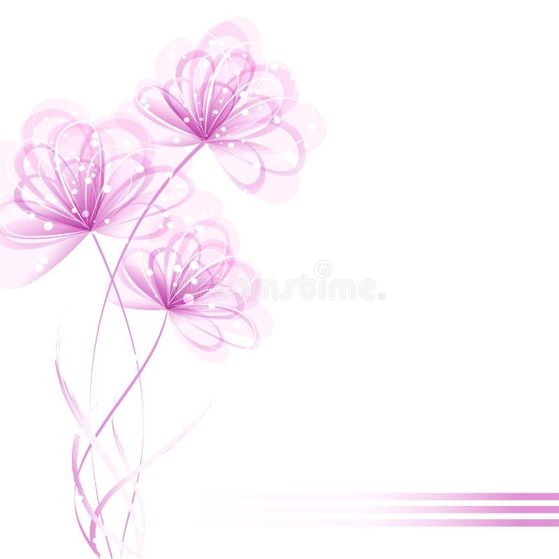 Vector Background With Blue Flower Stock Illustration - Illustration of