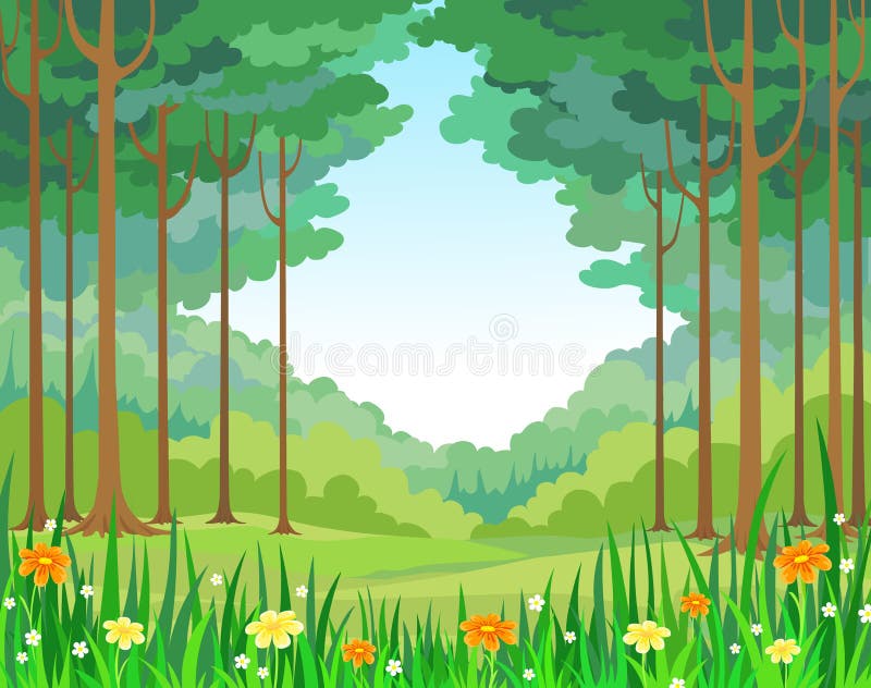 Vector background forest stock vector. Illustration of trees - 34381568