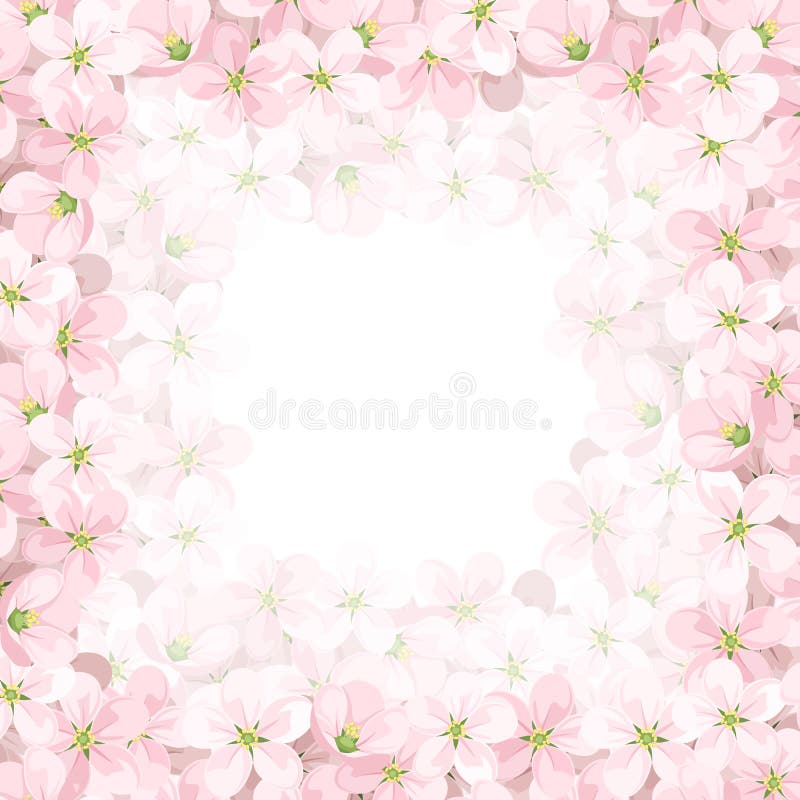 Vector background with pink apple flowers. Vector eps-10. royalty free illustration