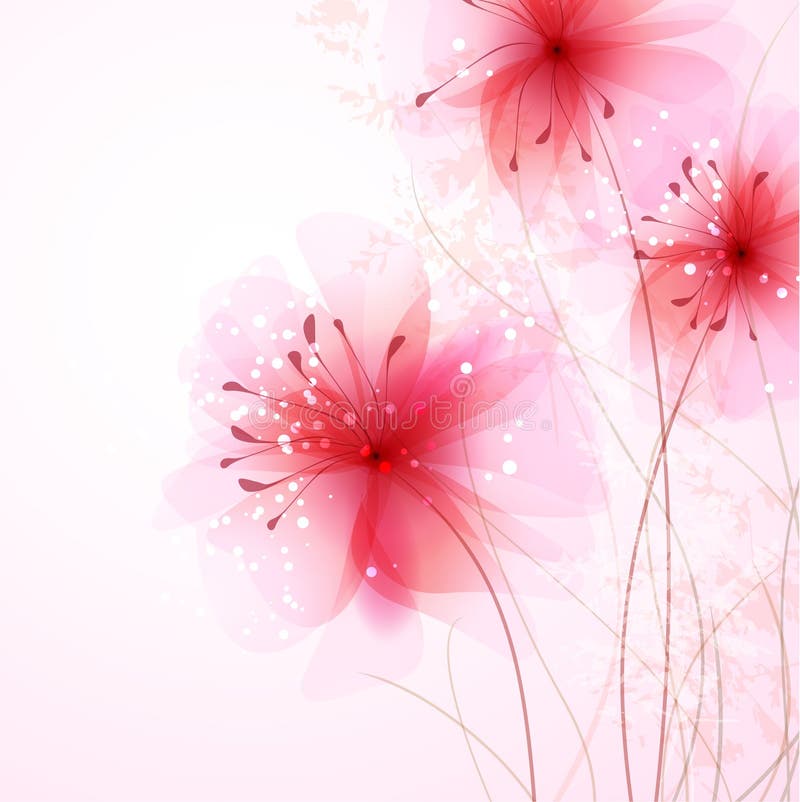 Vector background with flowers