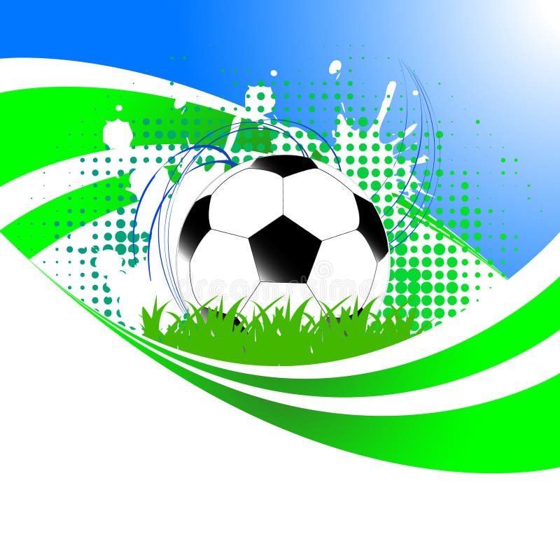 Vector Background with Soccer Ball Stock Vector Illustration of