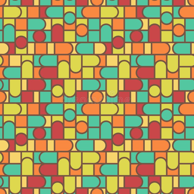 Vector background - stained glass window royalty free illustration