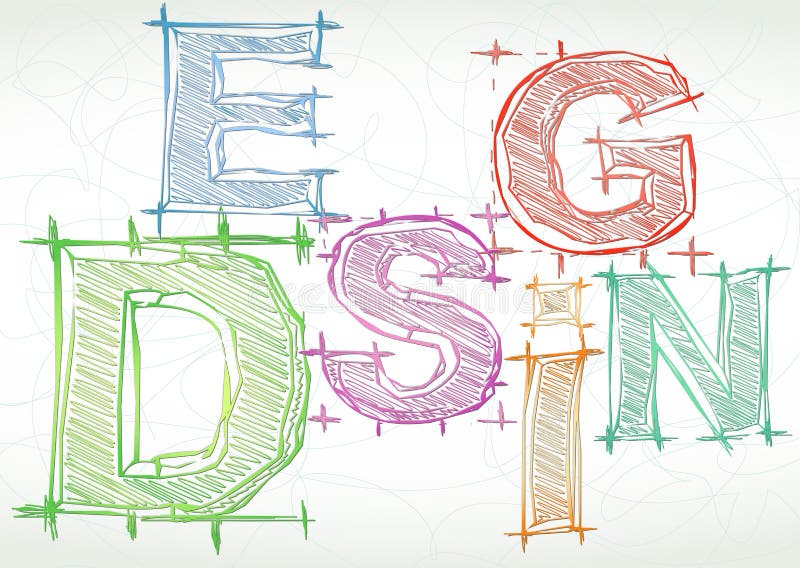 Download Vector Background With Word Design Stock Vector - Illustration of green, decor: 28382244