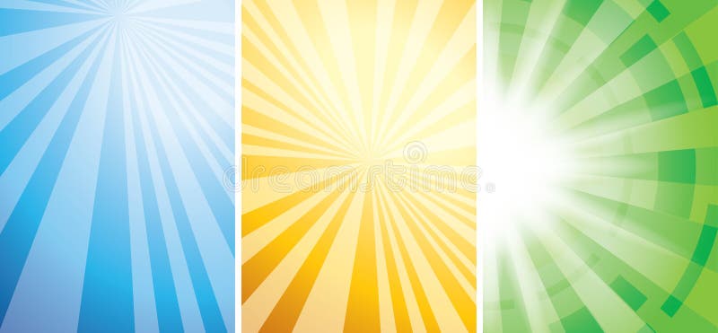 Vector Backgrounds with Bright Flash - Yellow and Blue and Green ...