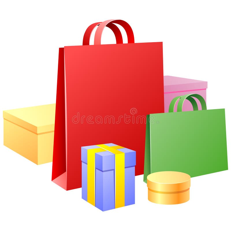 Vector bags and gift wrappings