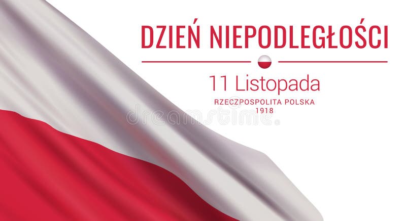 Vector banner design template with flag of Poland and text on white background. vector illustration Vector banner design template with flag of Poland and text on white background. vector illustration