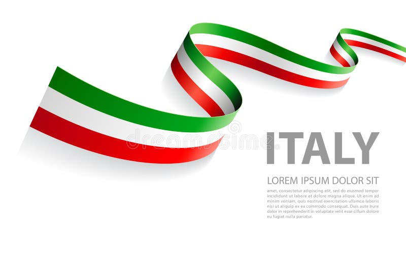 Vector Banner with Italian Flag Colors Stock Vector - Illustration of