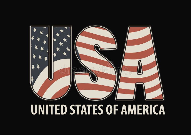 Download Letters USA With The Image Of American Flag Stock Vector ...