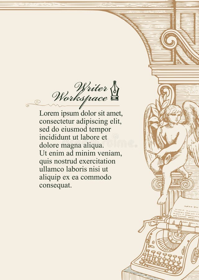 Vector banner on the theme of writers vector illustration