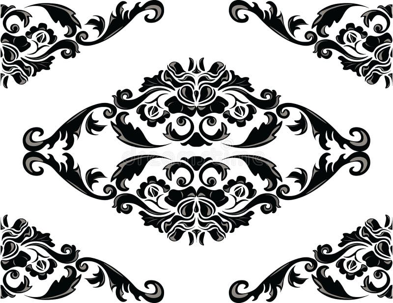 Download Vector Baroque Floral Damask Ornament Pattern Stock Vector ...