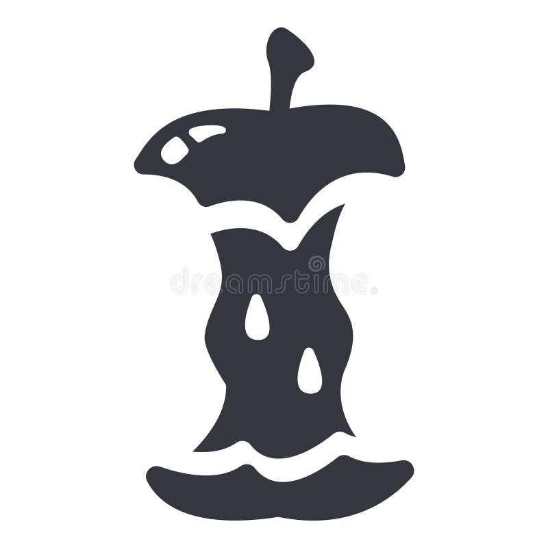 Vector Basic Icon - apple core royalty free illustration