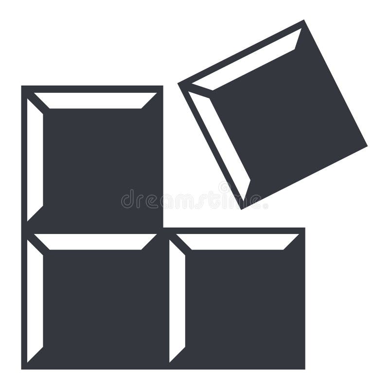 Vector Basic Icon - Chocolate Bar stock illustration