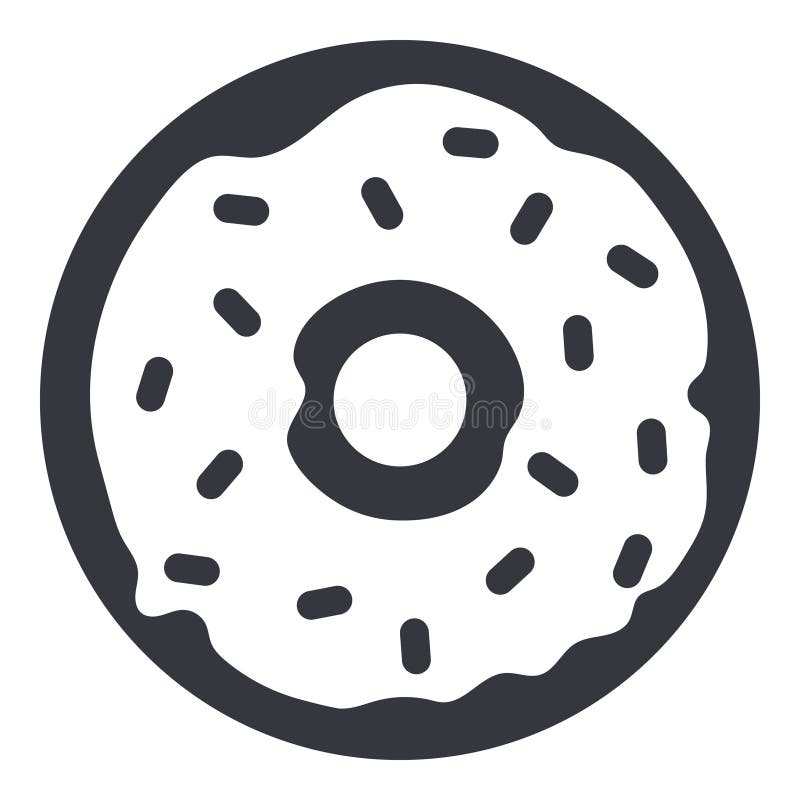 Vector Basic Icon - Donut with Glaze stock illustration