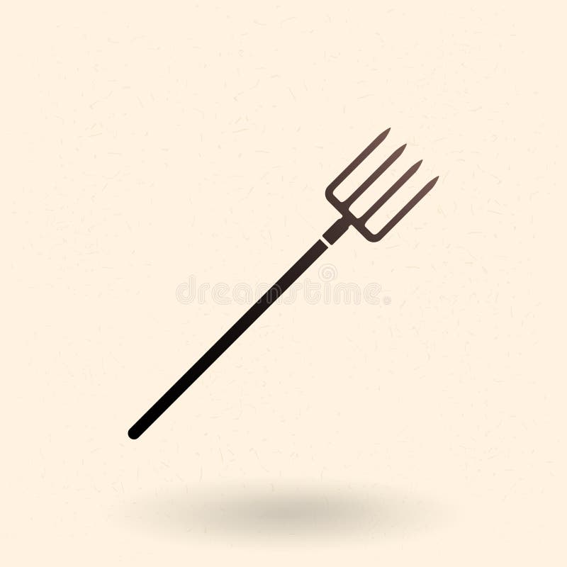 Vector Basic Icon of Pitchfork royalty free illustration