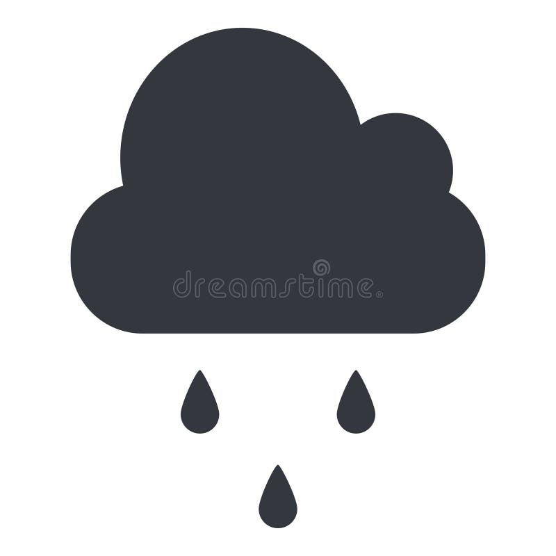 Vector Basic Icon - Rain Cloud royalty free illustration
