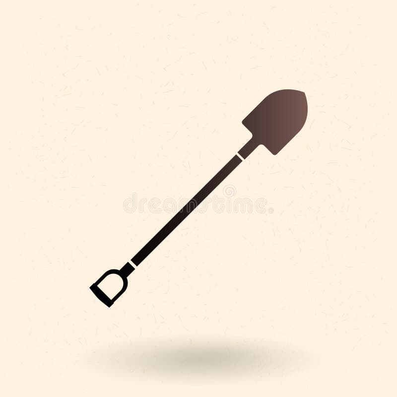 Vector Basic Icon of Shovel vector illustration