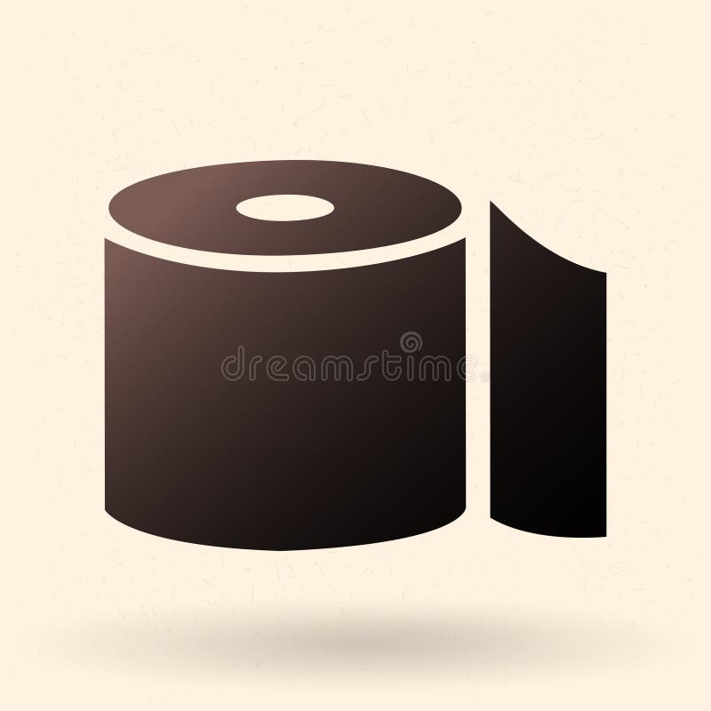 Vector Basic Icon of Toilet Paper stock illustration