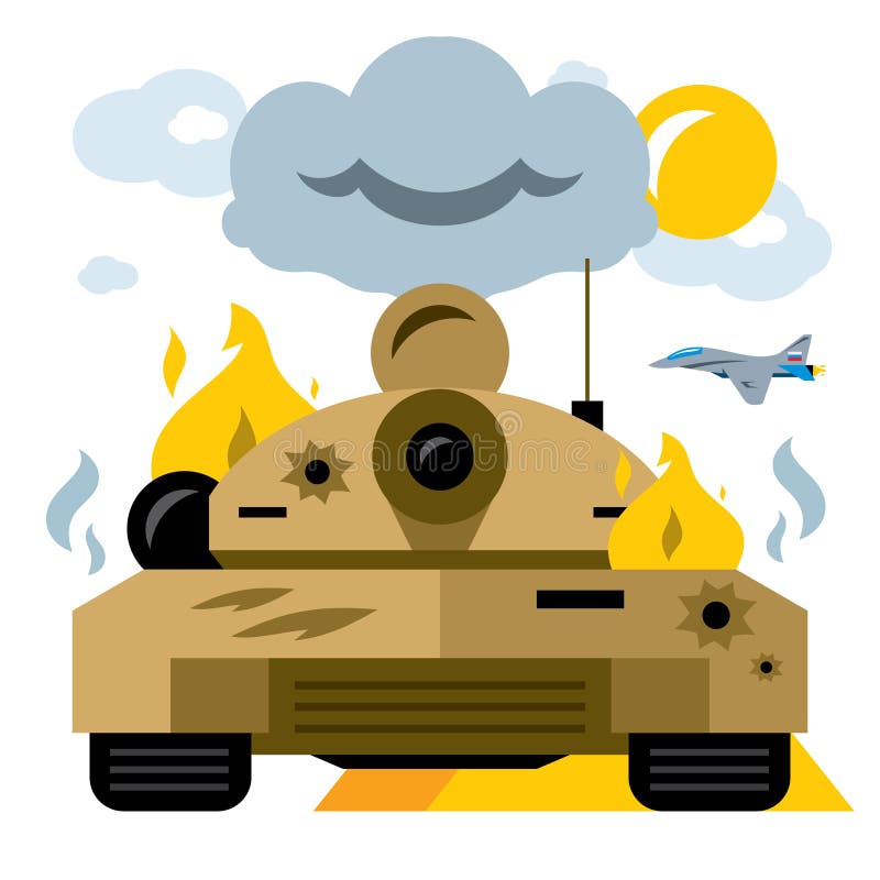 Vector Battle Tank Crash. Flat Style Colorful Cartoon Illustration. Stock Vector - Illustration of army, aircraft: 92579123 Vector Battle Tank Crash. Flat Style Colorful Cartoon Illustration. Stock Vector - Illustration of army, aircraft: 92579123