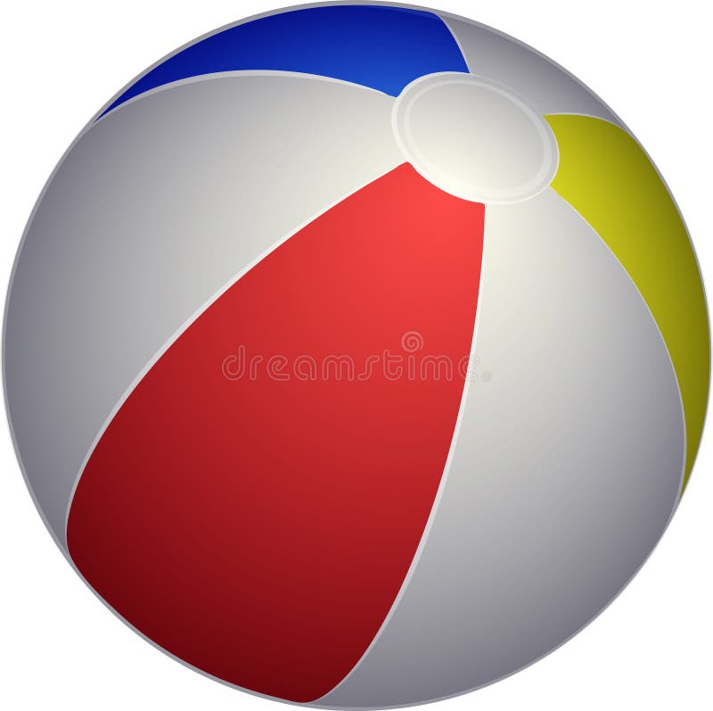 Vector Beach Ball Icon. Realistic Vector Illustration of Beach Ball for