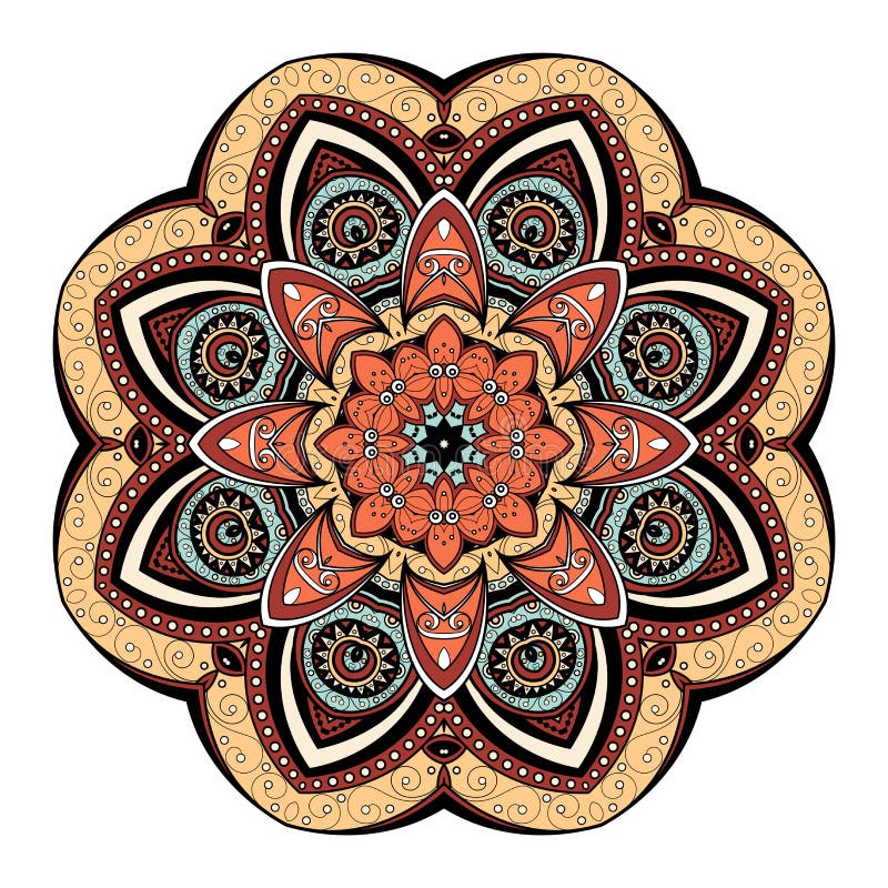 Vector Beautiful Deco Colored Mandala vector illustration Vector Beautiful Deco Colored Mandala vector illustration