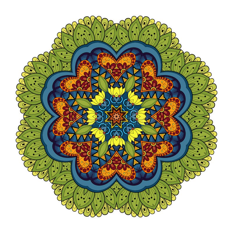 Vector Beautiful Deco Colored Mandala royalty free illustration Vector Beautiful Deco Colored Mandala royalty free illustration