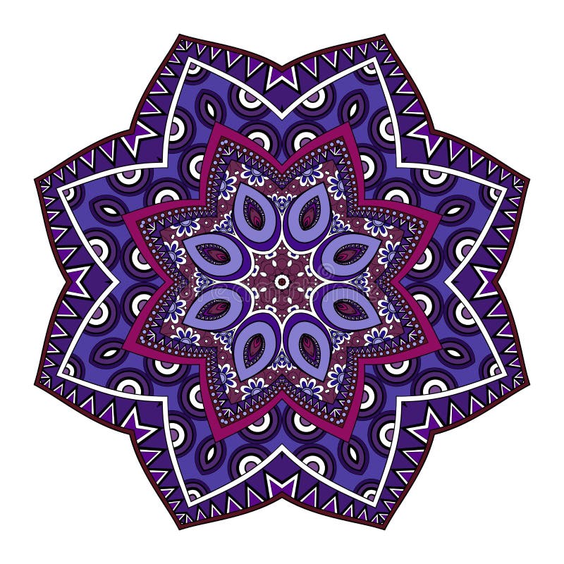 Vector Beautiful Deco Colored Mandala vector illustration Vector Beautiful Deco Colored Mandala vector illustration