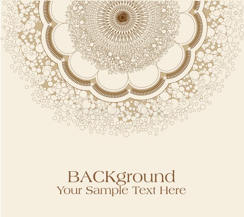 Vector Beige Background with Ornament Stock Vector - Illustration of