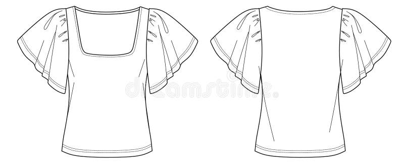 Long sleeve T shirt with stand up collar technical drawing fashion flat  sketch vector illustration template front and back views isolated on Grey  background 23845800 Vector Art at Vecteezy