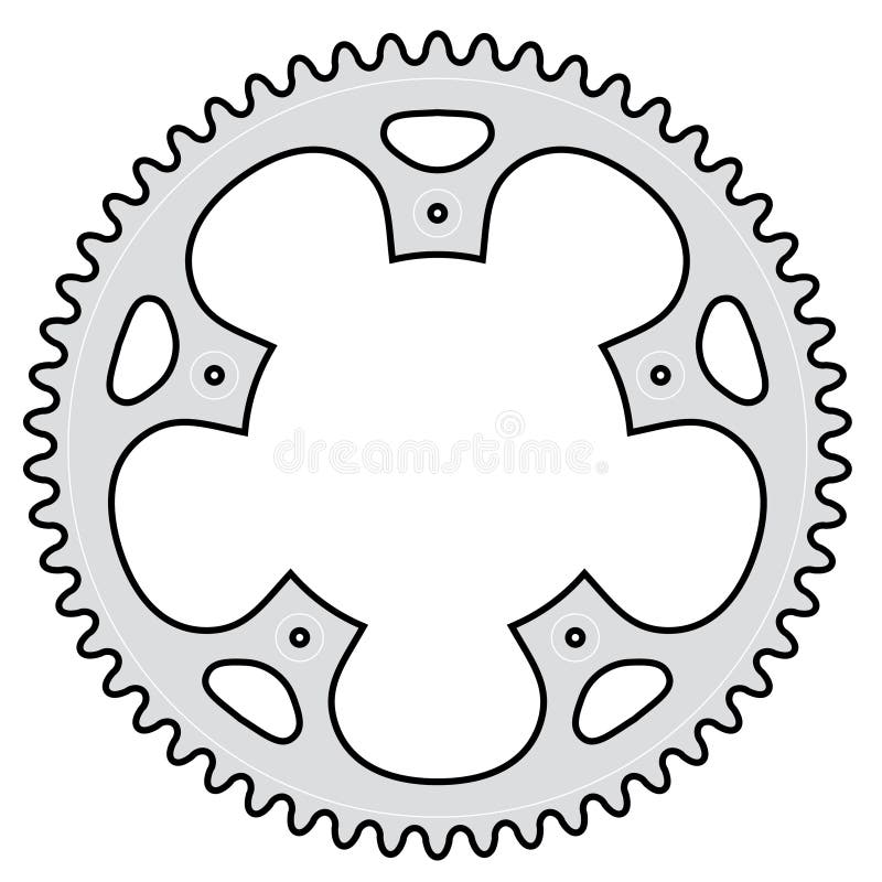 Bicycle Black Crank Vector Drawing Stock Vector Illustration of
