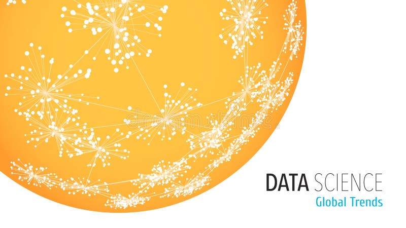 Big data visualization. Visual information complexity. Data analytics representation. Beauty of data royalty free illustration