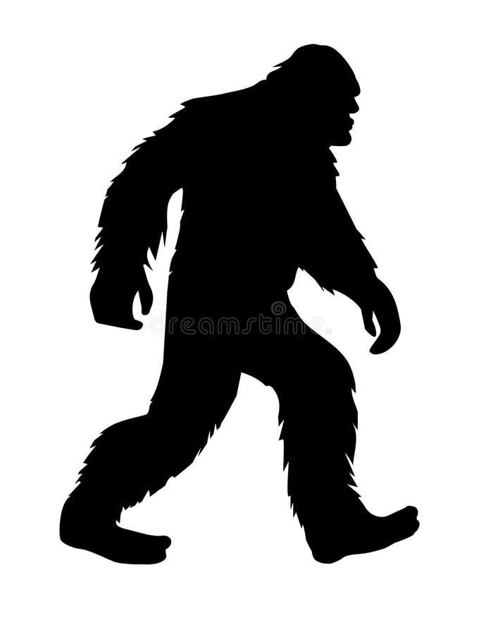 Vector illustration of a big foot, yeti. Yeti vectors