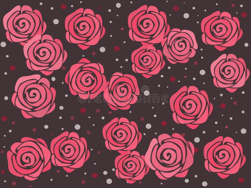 Vector Bild eines Blumen-uro von den rosa Blumen lizenzfreie abbildung Vector Bild eines Blumen-uro von den rosa Blumen lizenzfreie abbildung