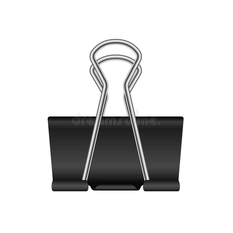 Binder clip stock vector. Illustration of paperclip 101350012